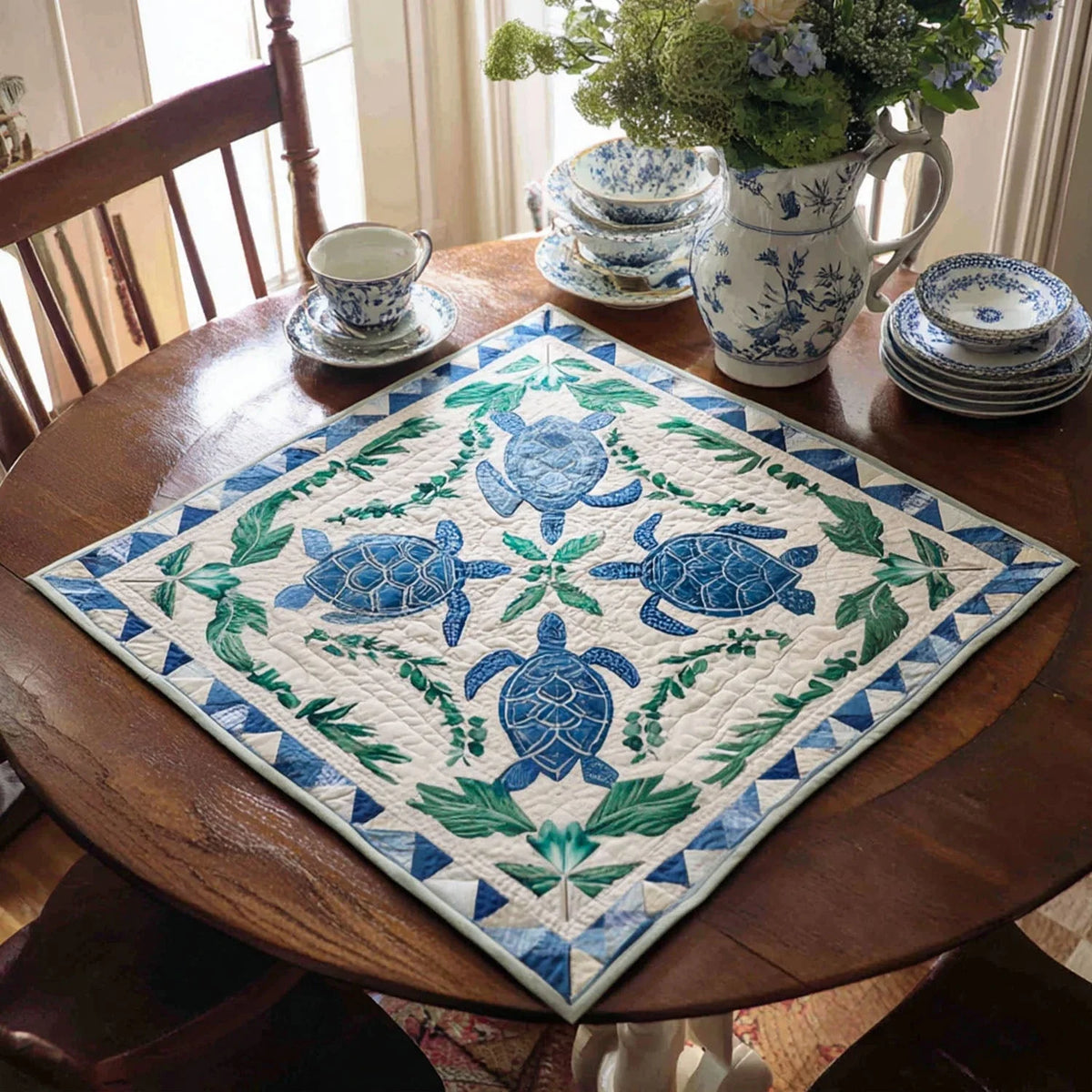 Coastal Glide Quilted Table Topper