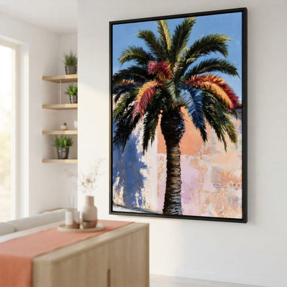 Coastal Palm Tree Canvas Wall Art
