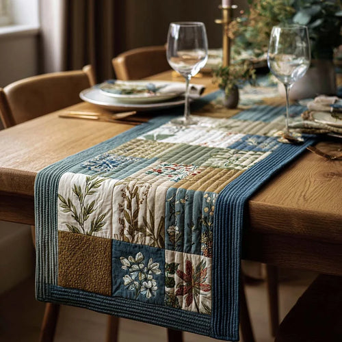 Coastal Patchwork Quilted Table Runner