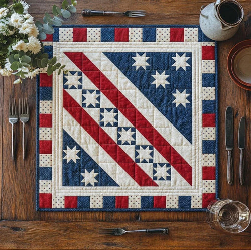 Colonial Banner Quilted Table Topper