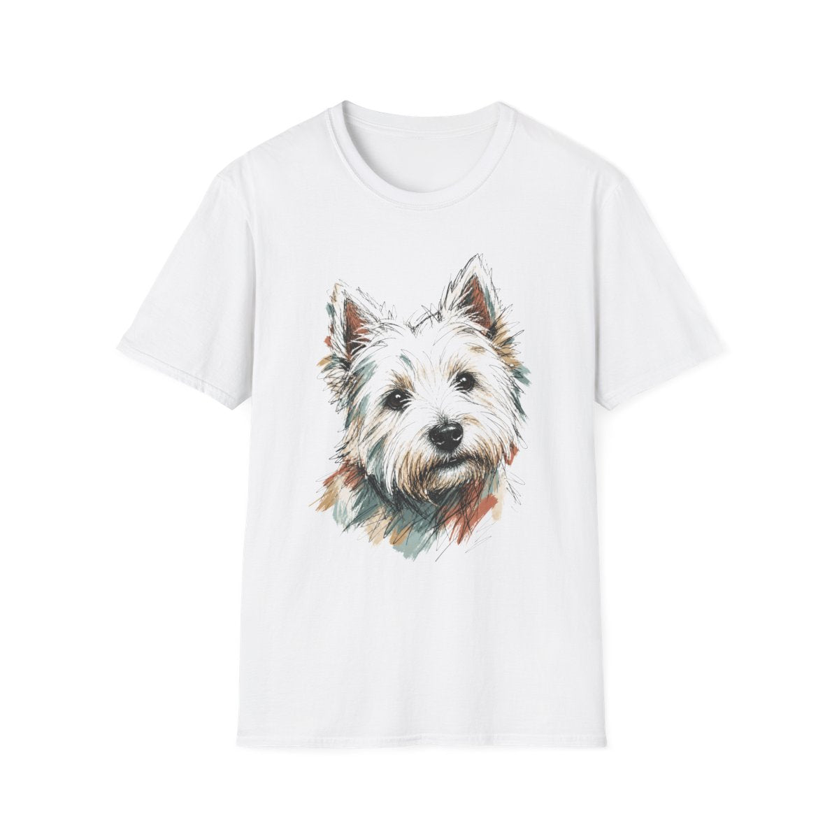 Color Sketch Westie Tee