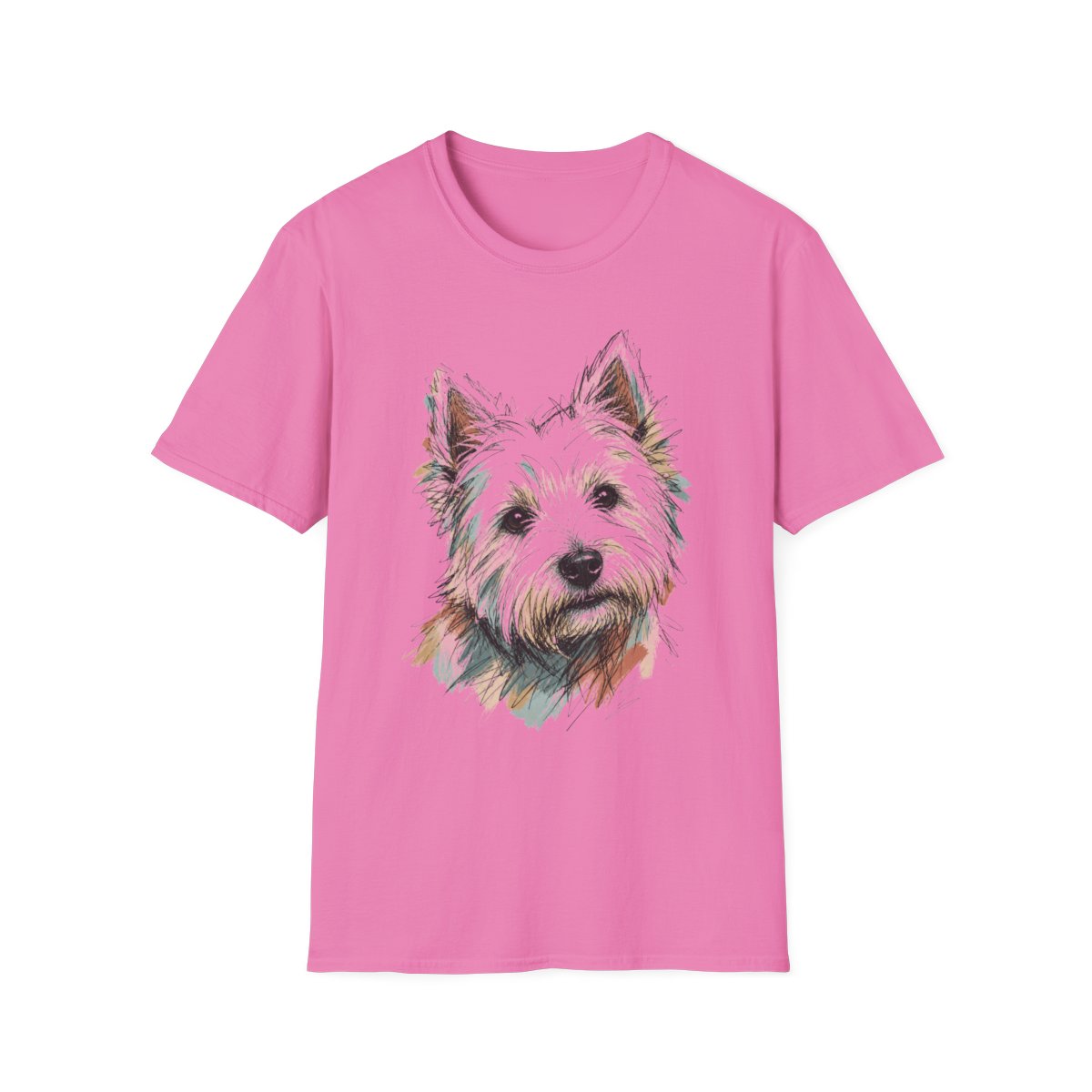 Color Sketch Westie Tee