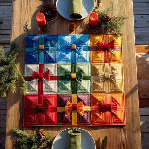 Colorful Cheer Quilted Table Topper
