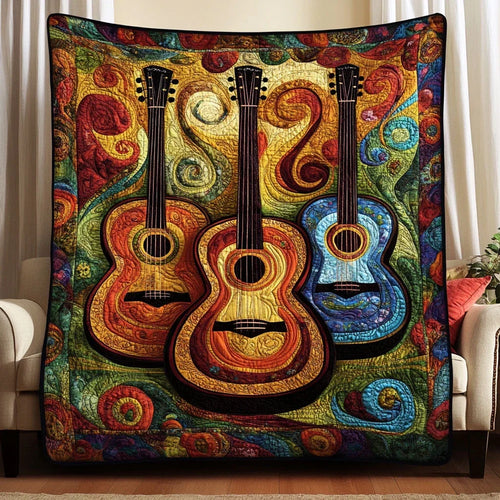 Colorful Chords Quilt Blanket