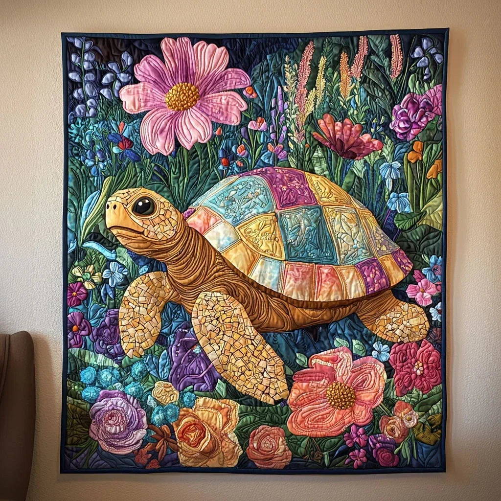 Colorful Turtoise Quilt Blanket