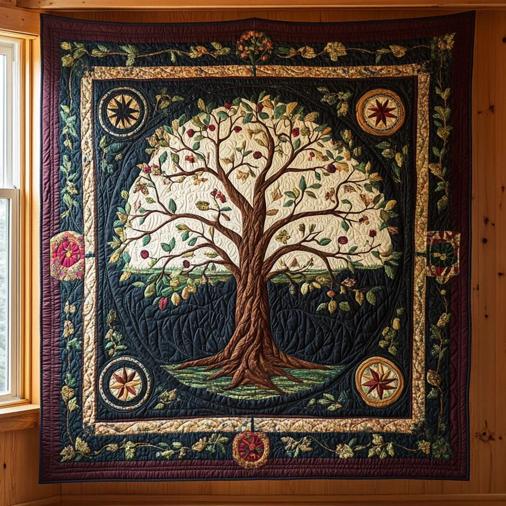 Compass Of Harvest Quilt Blanket