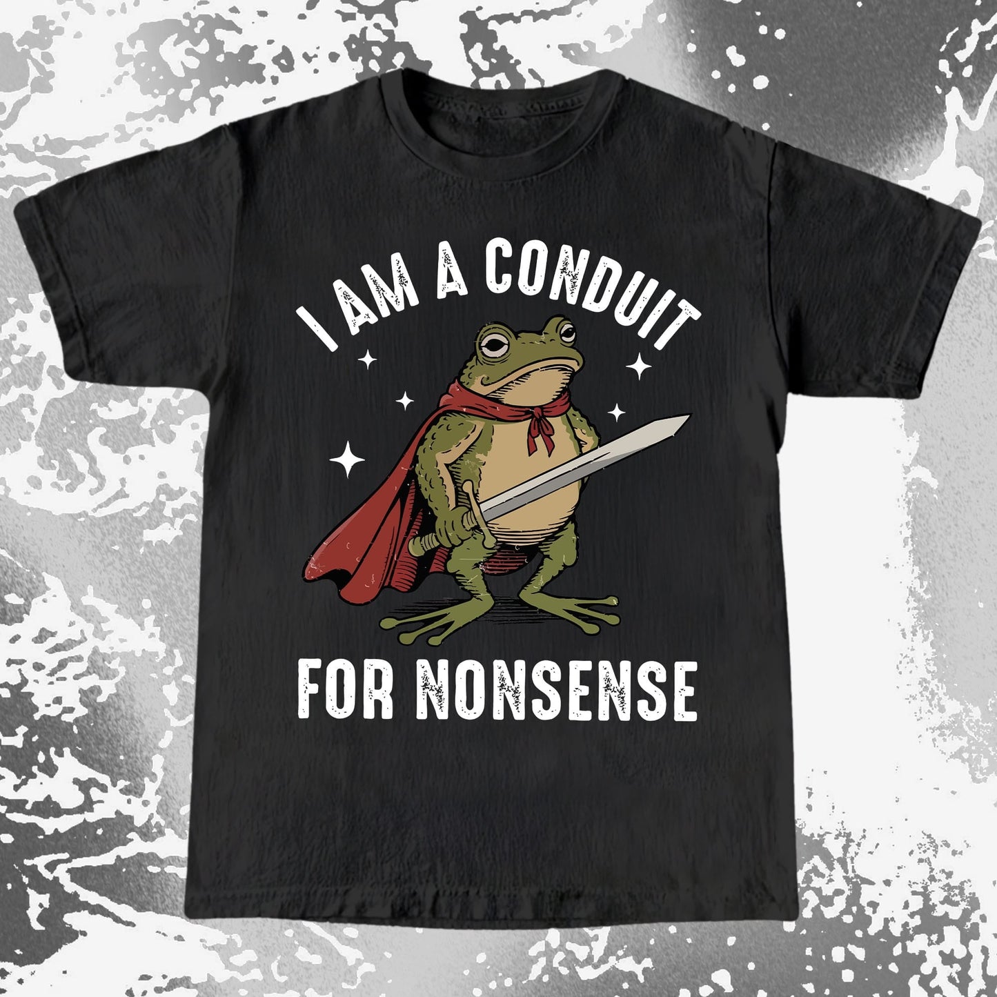 I Am a Conduit for Nonsense Frog Shirt (view 2)