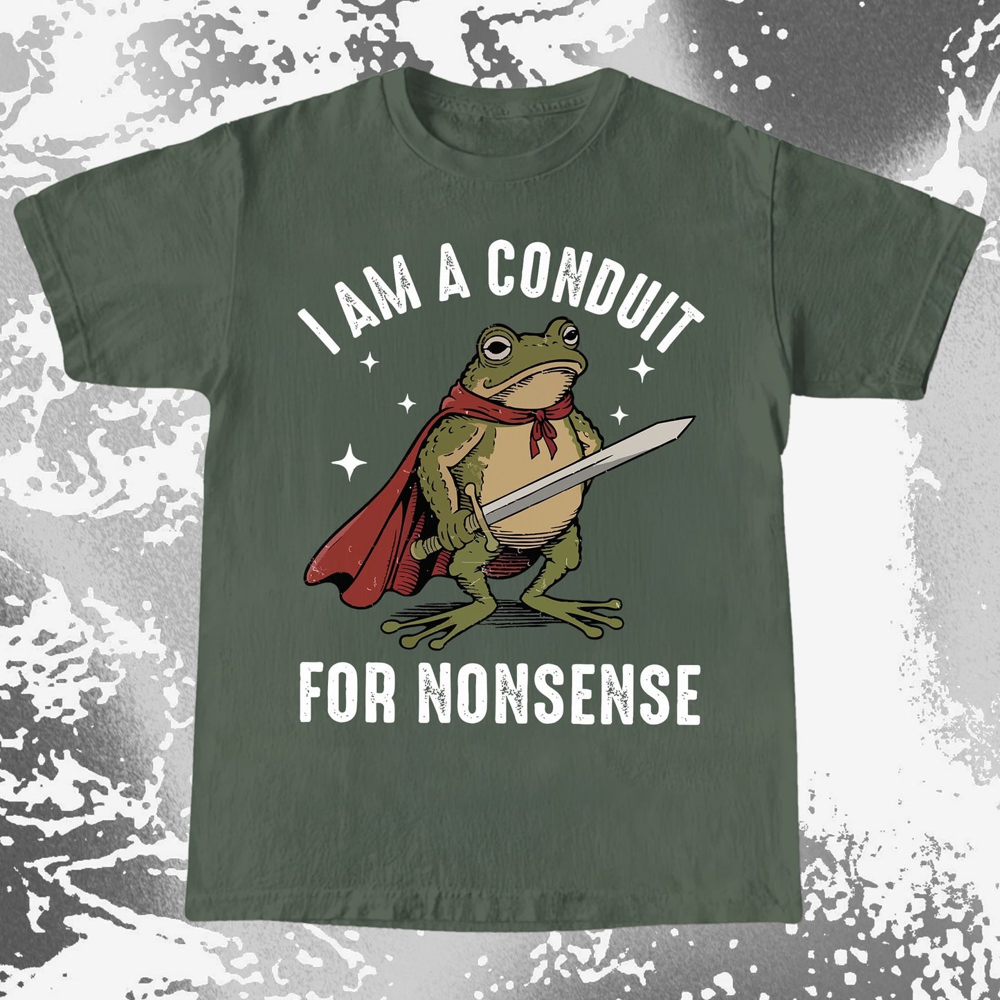 I Am a Conduit for Nonsense Frog Shirt (view 5)