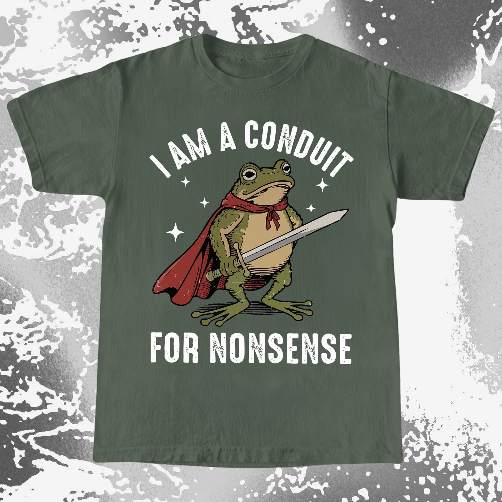 I Am a Conduit for Nonsense Frog Shirt (view 5)