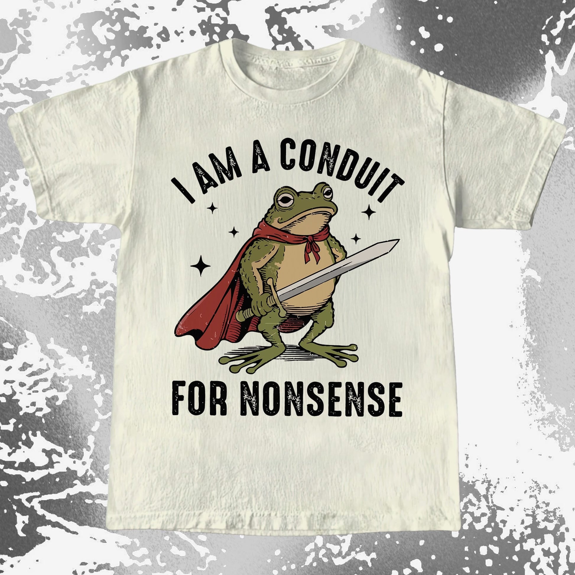 I Am a Conduit for Nonsense Frog Shirt (view 3)