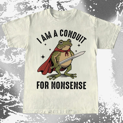 I Am a Conduit for Nonsense Frog Shirt (view 3)