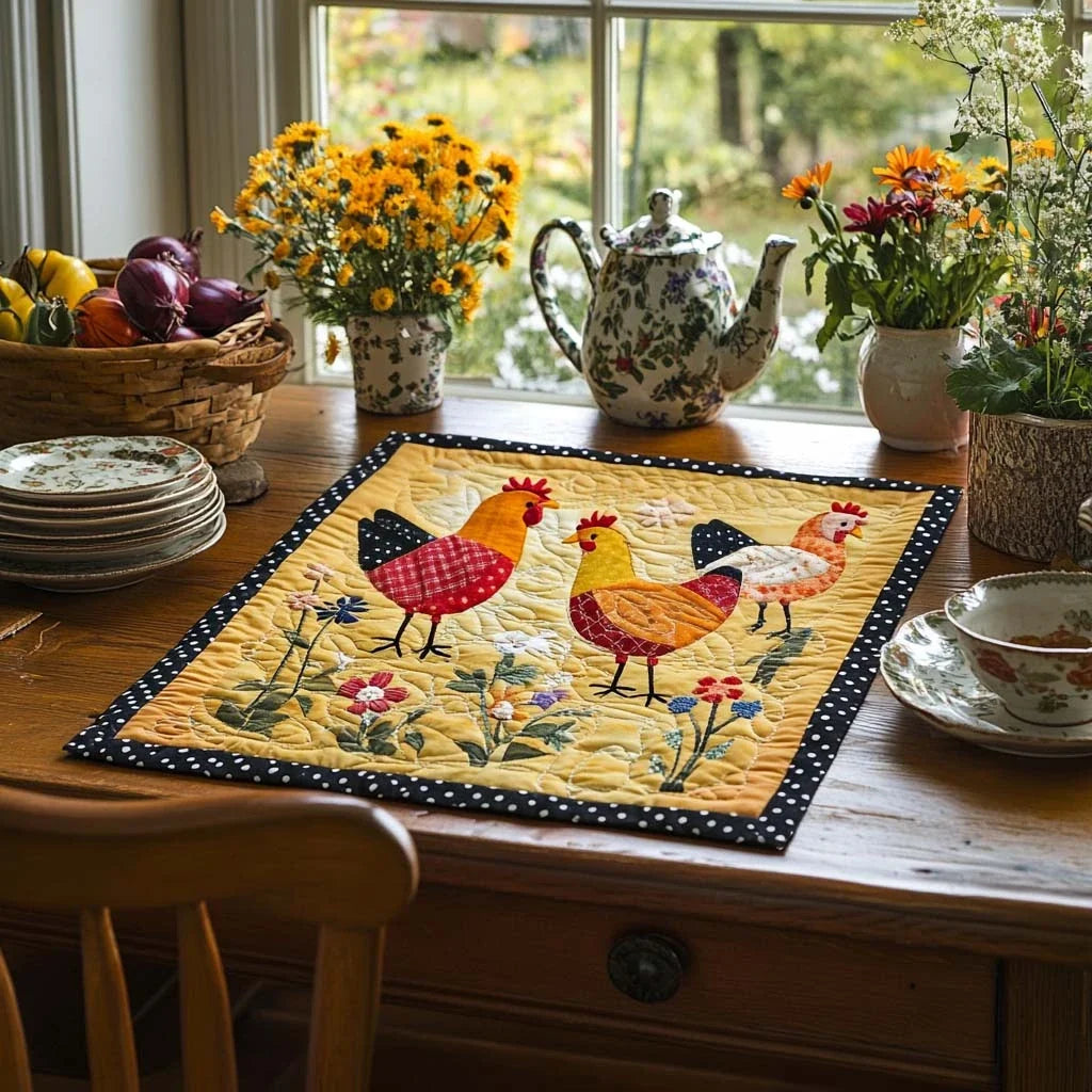 Coop Cuties Quilted Table Topper