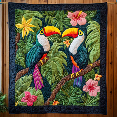 Coral Canopy Quilt Blanket