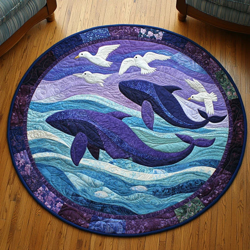Coral Reef Harmony Quilted Round Mat