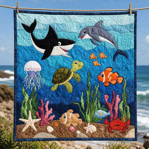 Coral Reef Quilt Blanket - Quilted Blanket by Wild and Way