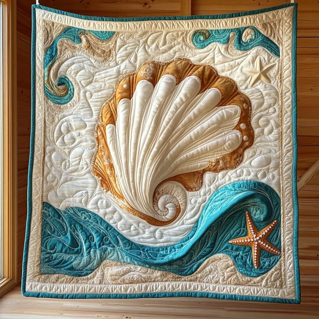 Coral Whisper Quilt Blanket
