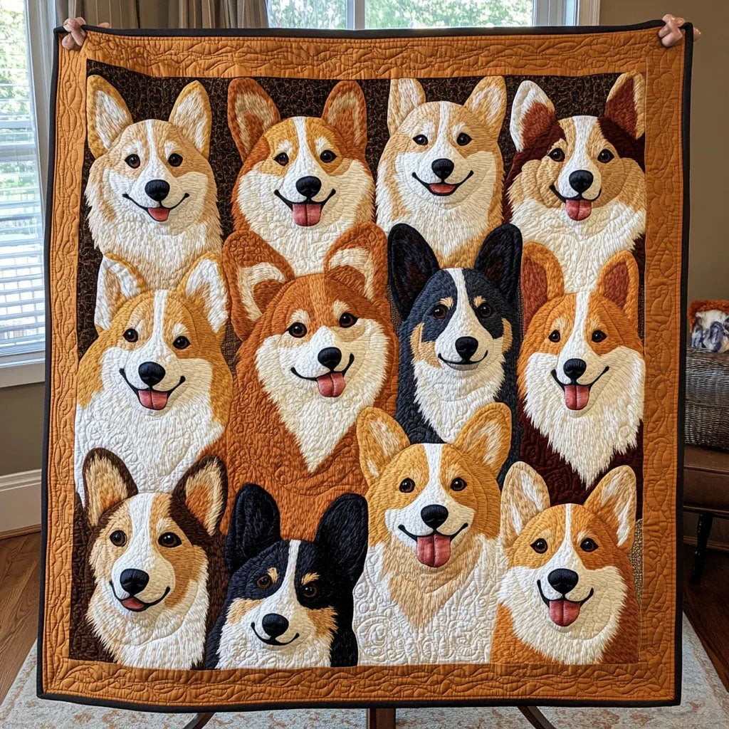 Corgi Dream Quilt Blanket