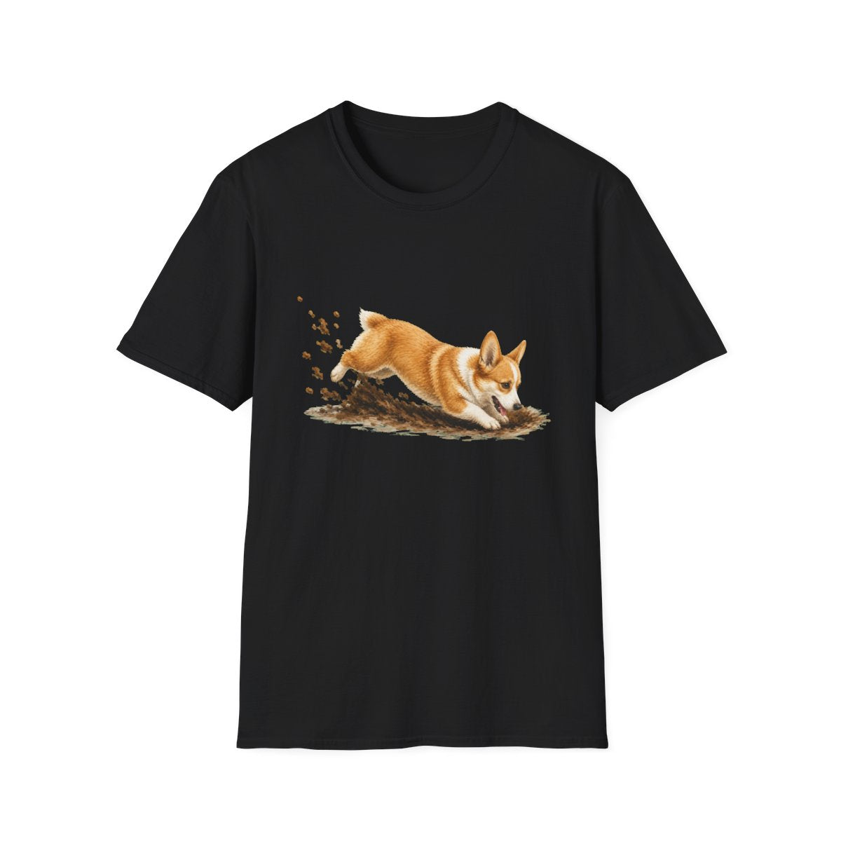 Corgi Excavating Mode On Tee