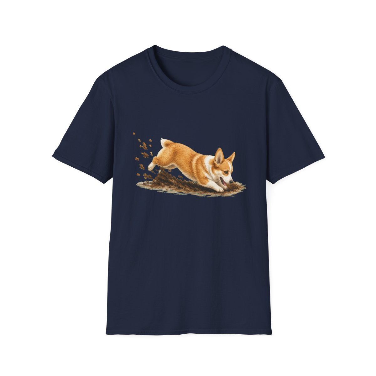 Corgi Excavating Mode On Tee