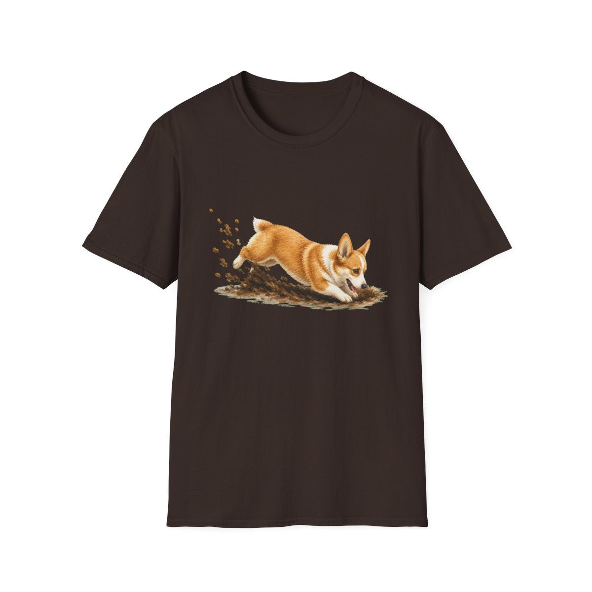 Corgi Excavating Mode On Tee