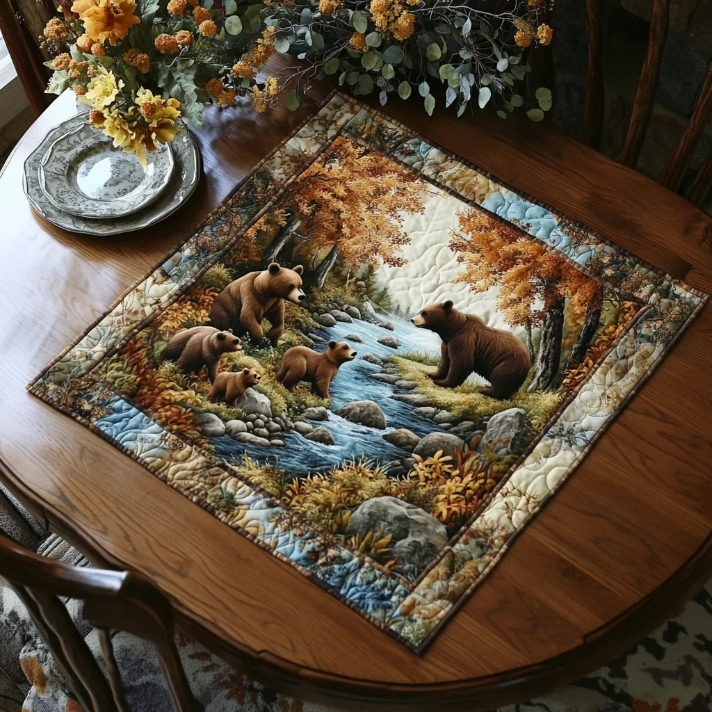 Cosmic Bear Quilted Table Topper
