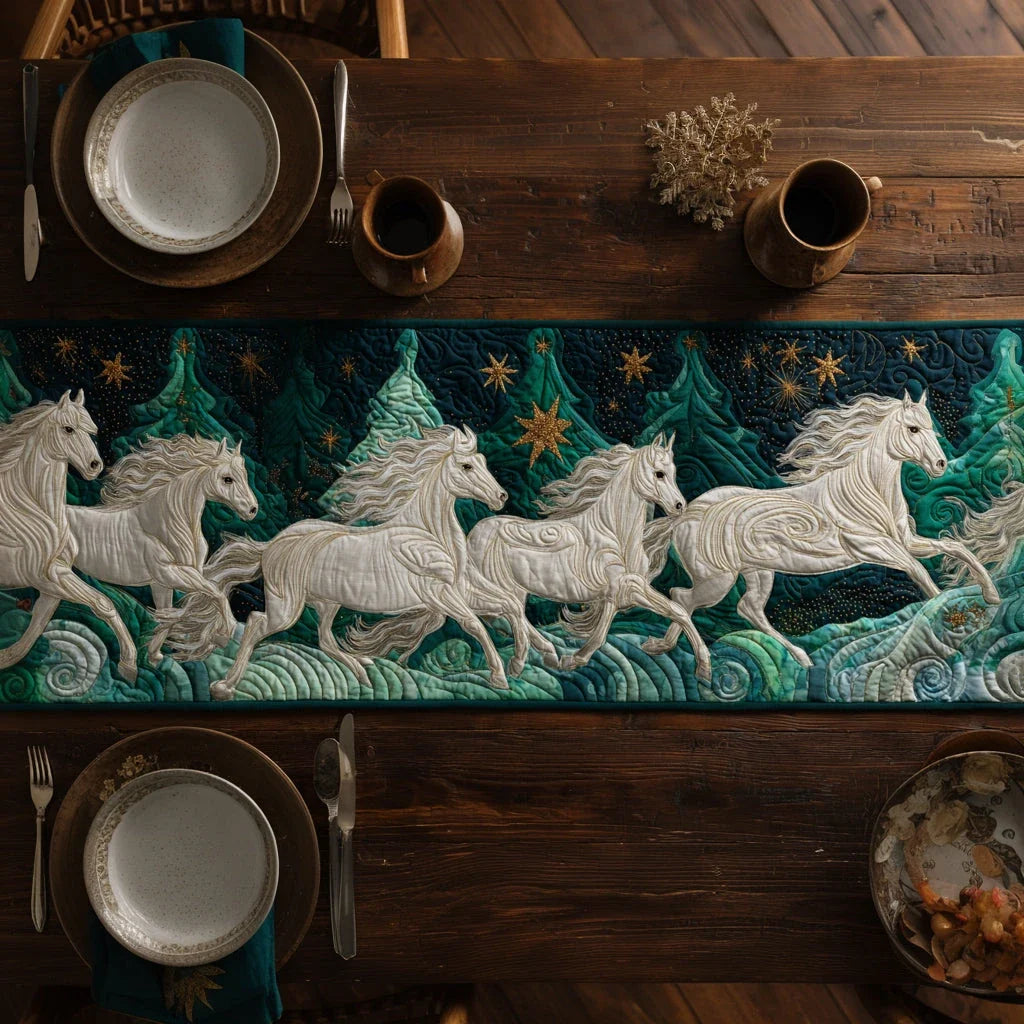 Cosmic Horse Success Quilted Table Runner