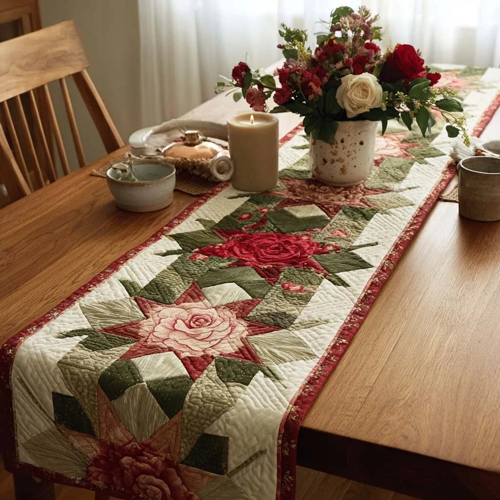 Cottage Blossom Quilted Table Runner
