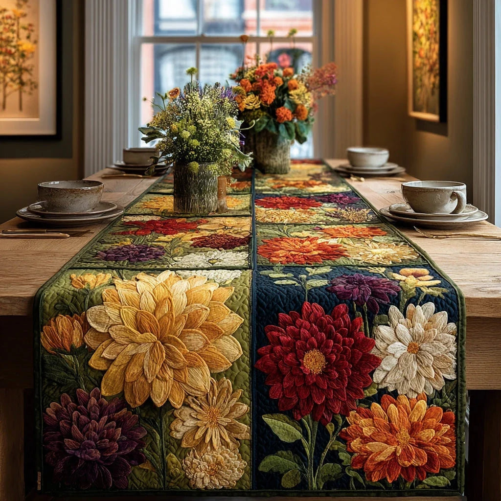 Cottage Florals Quilted Table Runner