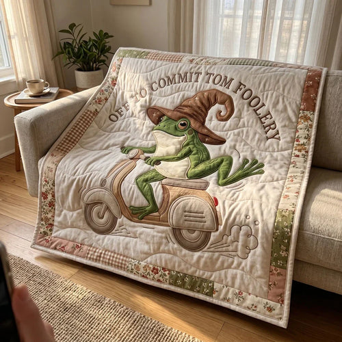 Cottage Frog Foolery Quilt Blanket