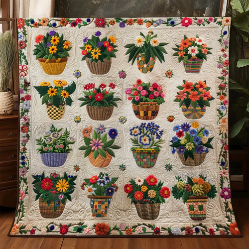 Cottage Vintage Flower Quilt Blanket