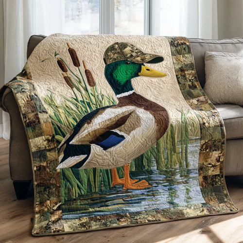Country Duck Quilt Blanket - Quilted Blanket by Wild and Way