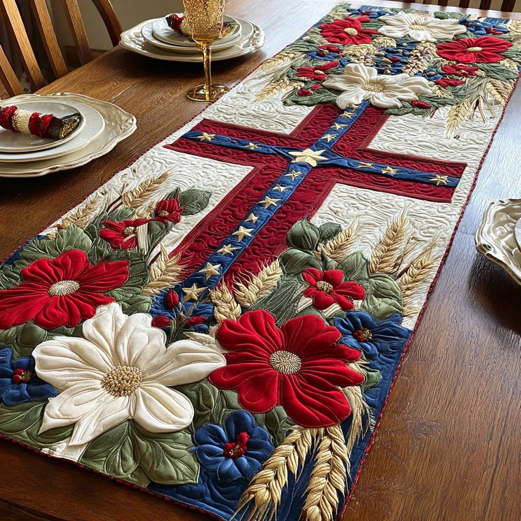 Country of Faith Quilted Table Runner