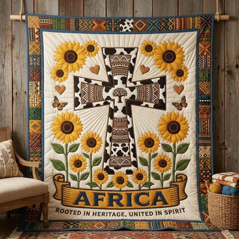 Country Strings Quilt Blanket - Quilted Blanket by Wild and Way