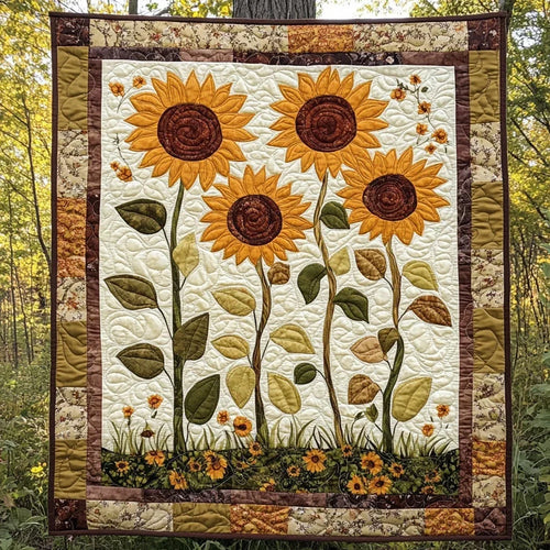 Country Sunflowers Quilt Blanket