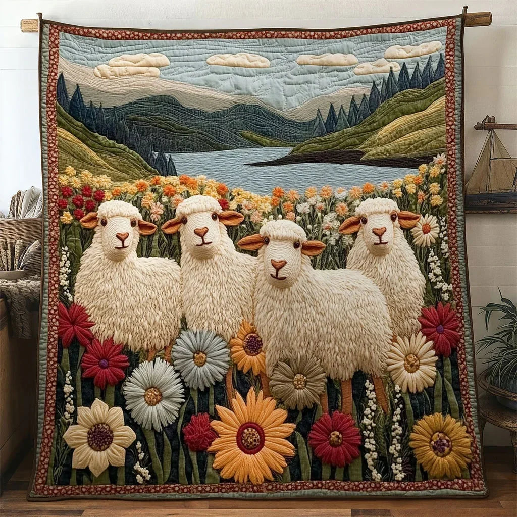 Countrybloom Sheep Quilt Blanket