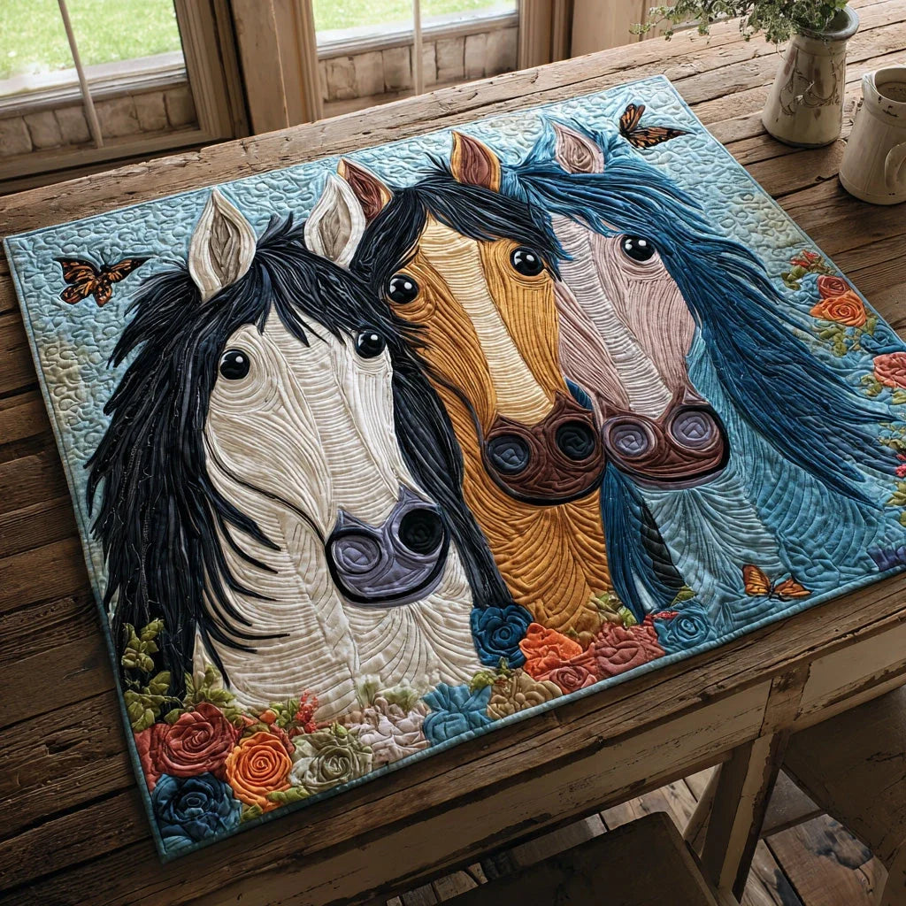 Countryside Charm Quilted Table Topper