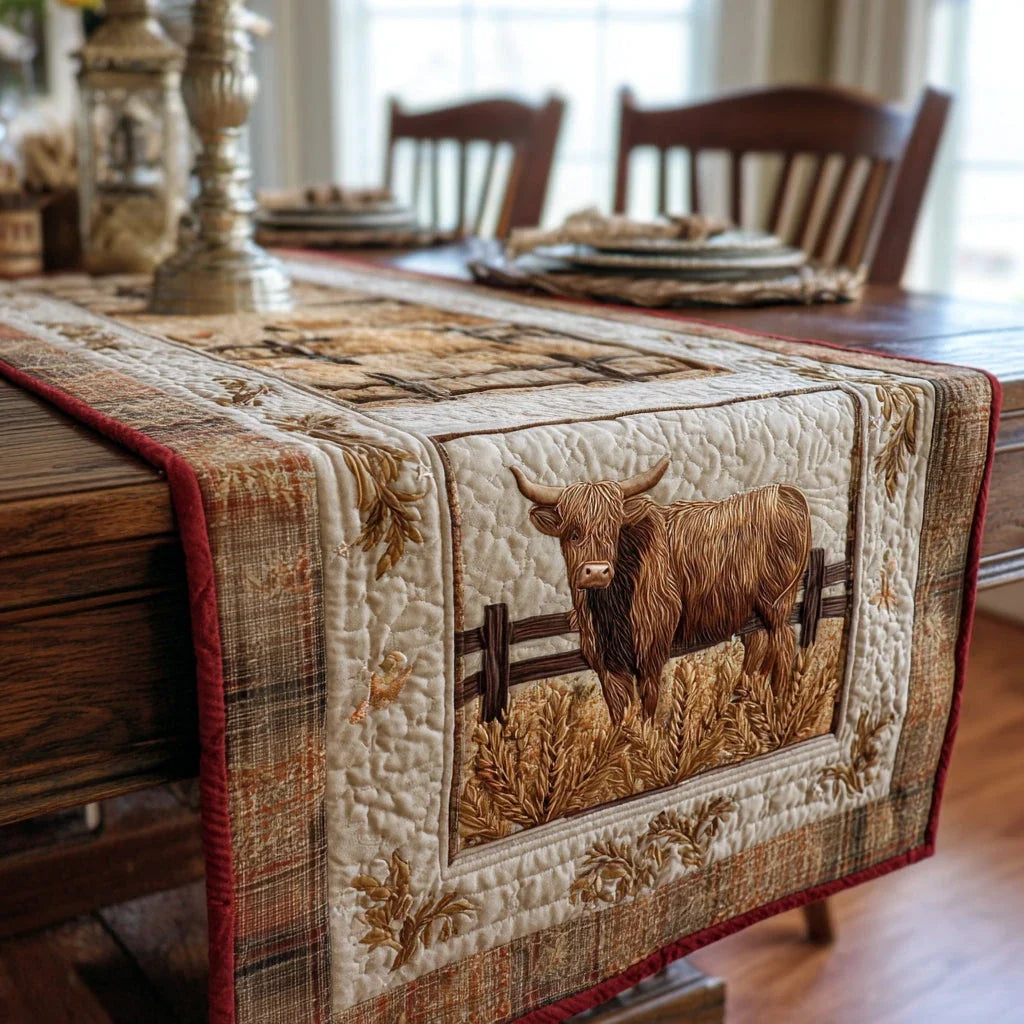 Cow Meadow Quilted Table Runner