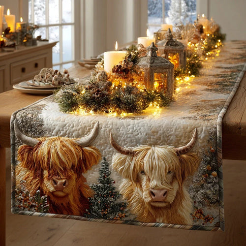 Cow Retreat Quilted Table Runner