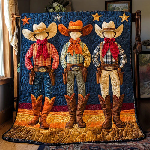 Cowboy Trio Quilt Blanket