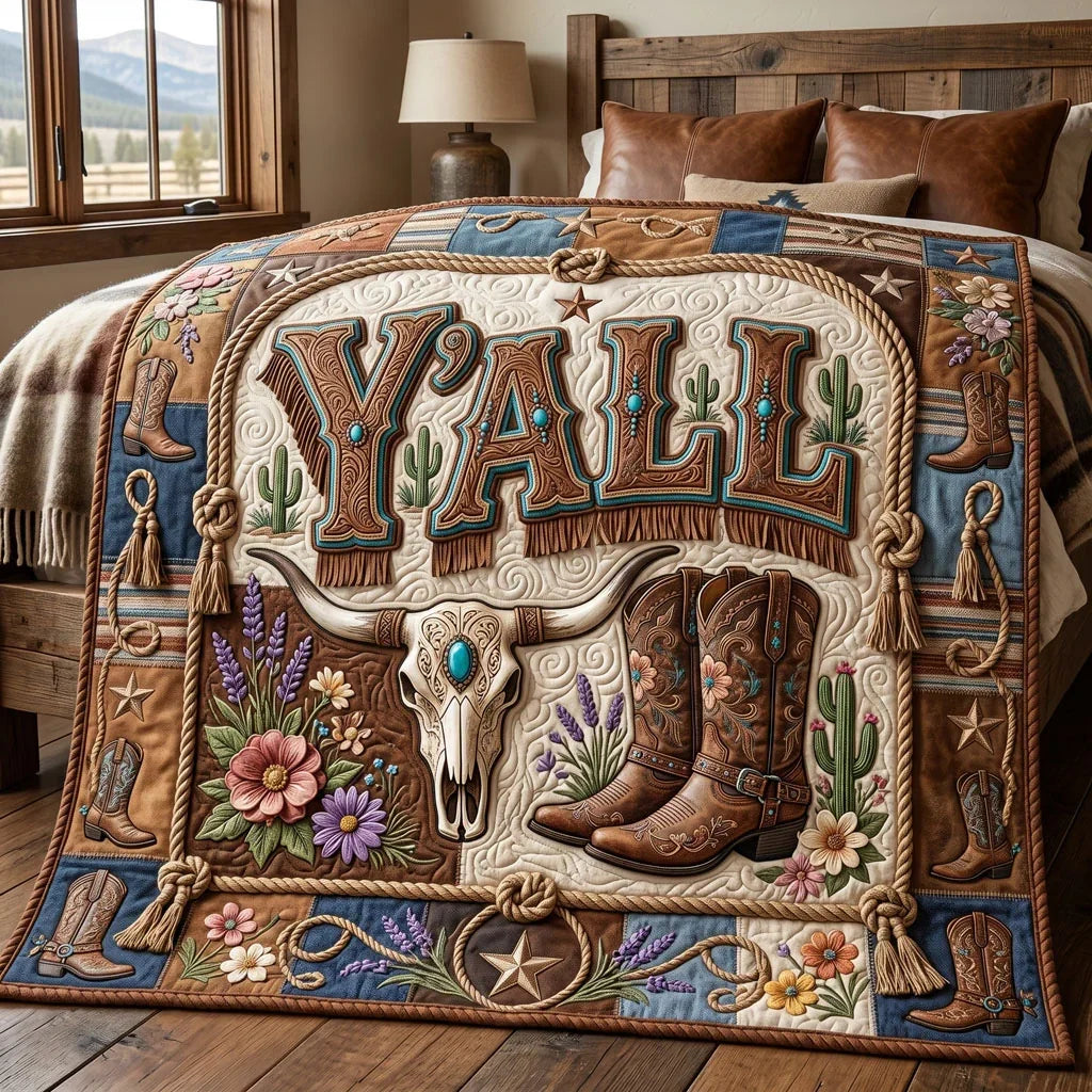 Cowgirl Elegance Quilt Blanket