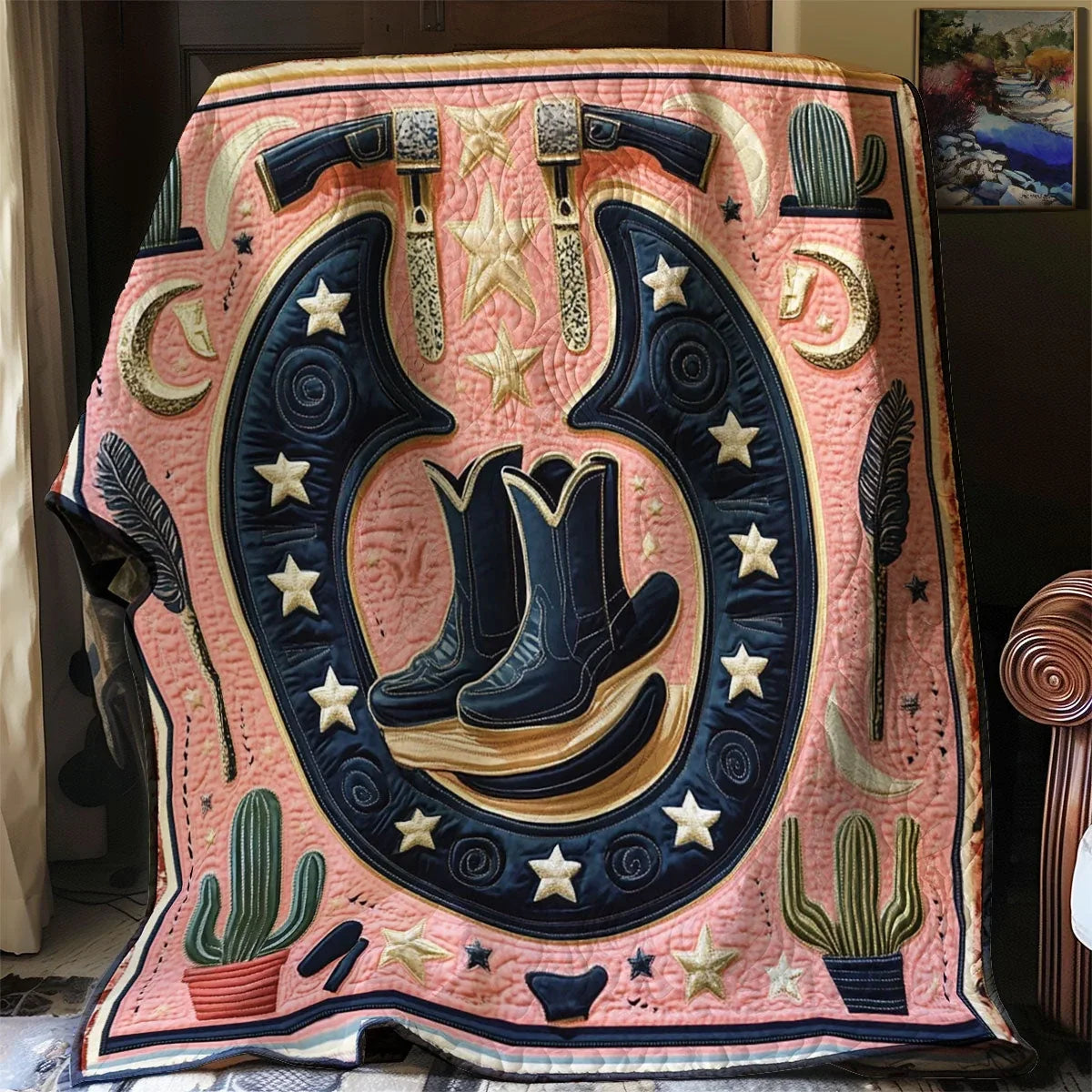 Cowgirl Quilt Blanket