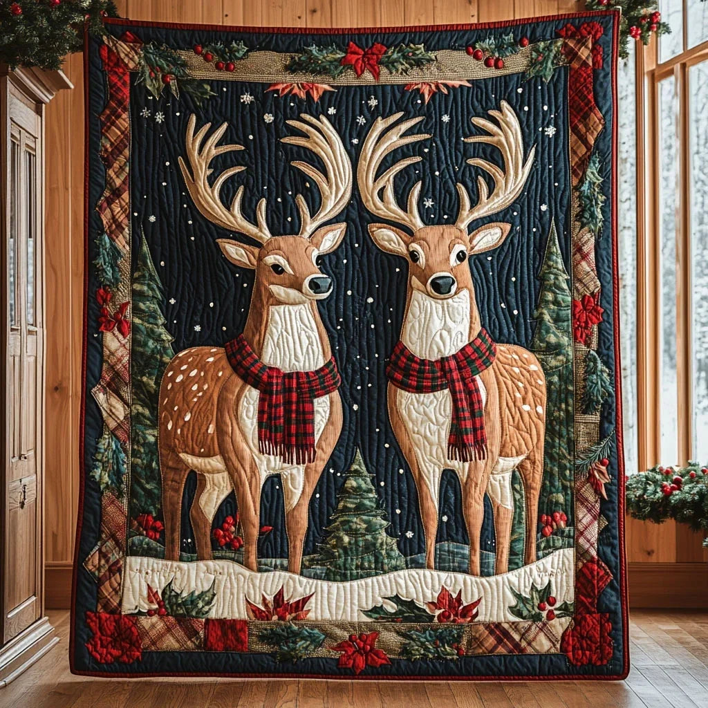 Cozy Antlers Quilt Blanket