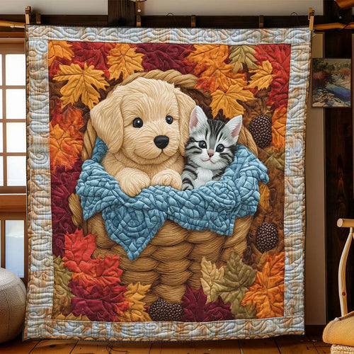 Cozy Autumn Pet Quilt Blanket