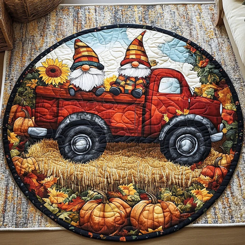Cozy Autumn Quilted Round Mat