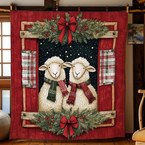 Cozy Barn Sheep Quilt Blanket
