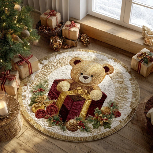 Cozy Bear Wonderland Quilted Round Mat
