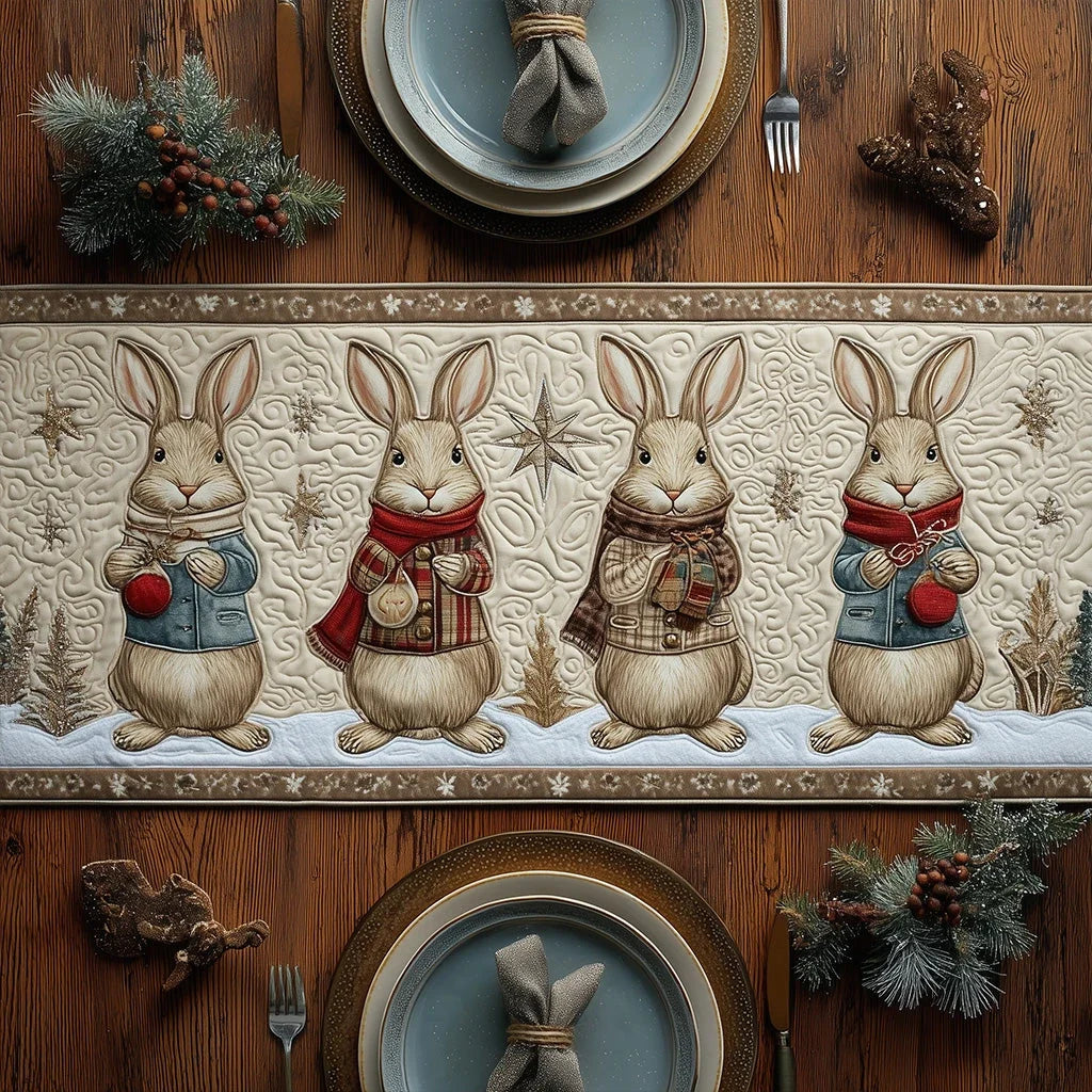 Cozy Bunny Quilted Table Runner