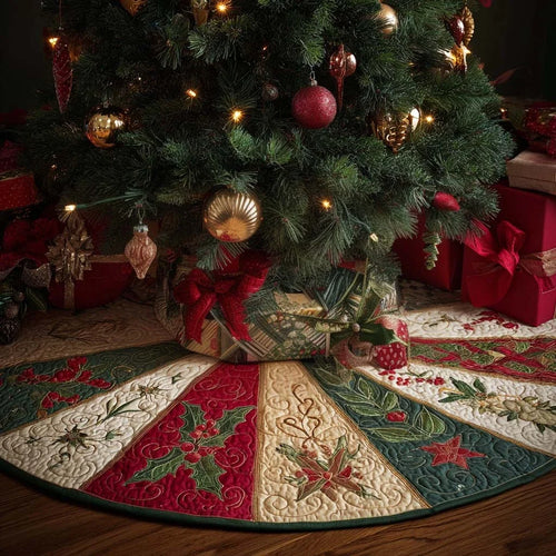 Cozy Christmas Christmas Quilted Tree Skirt