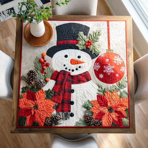 Cozy Christmas Quilted Table Topper