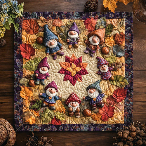 Cozy Cider Gnome Quilted Table Topper